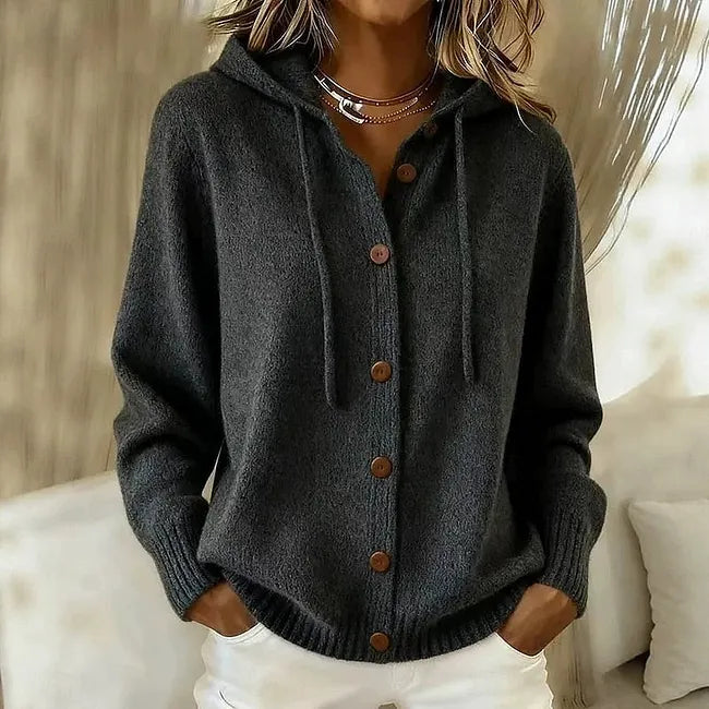 Goldie™ | Hooded Button Cardigan