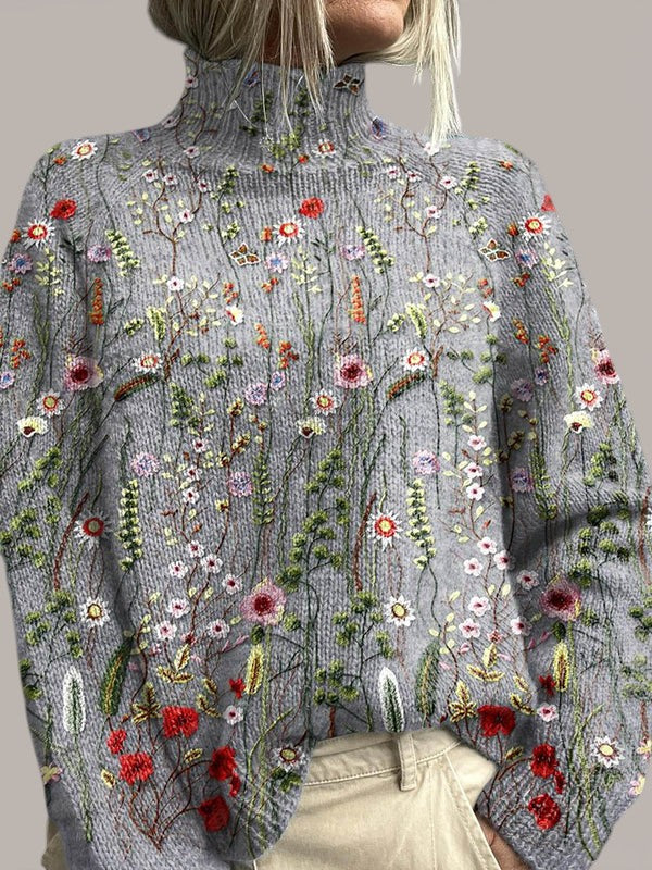 Mireille | Pull artistique à col roulé