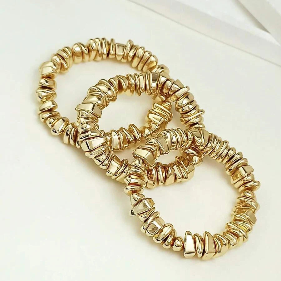 Bohemian Retro Geometric Thick Acrylic Beaded Bracelet