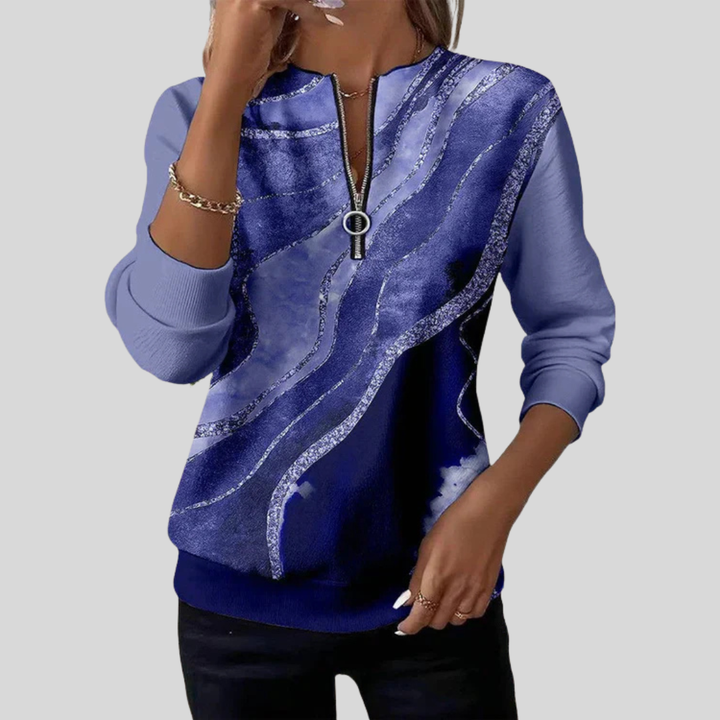 Béatrice | Pull Imprimé Vintage
