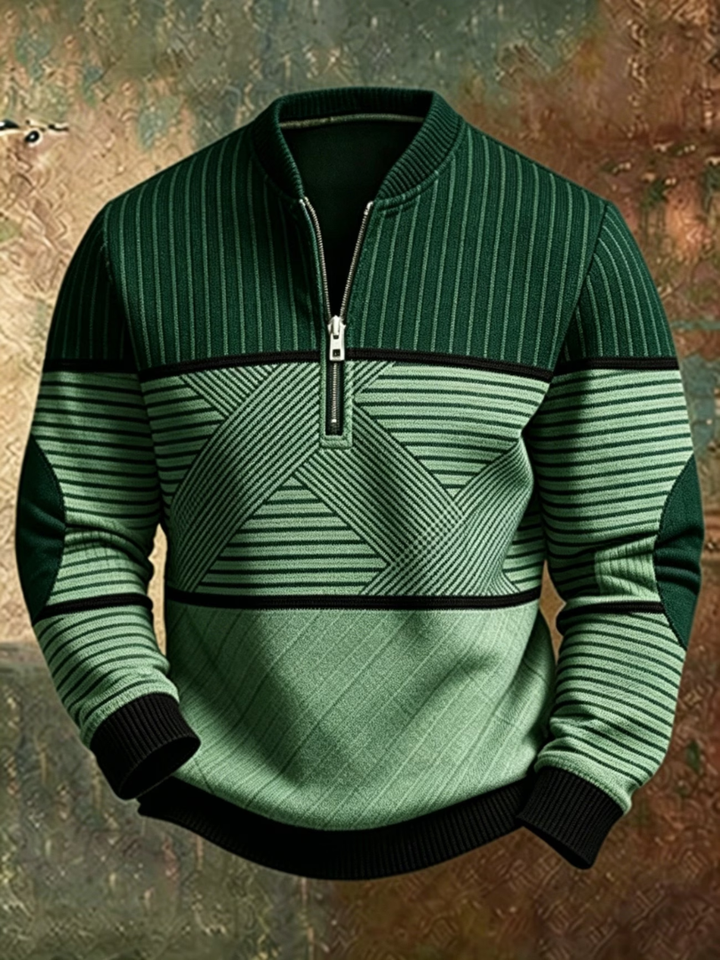Viktor men's half-zip jumper, shown on a model