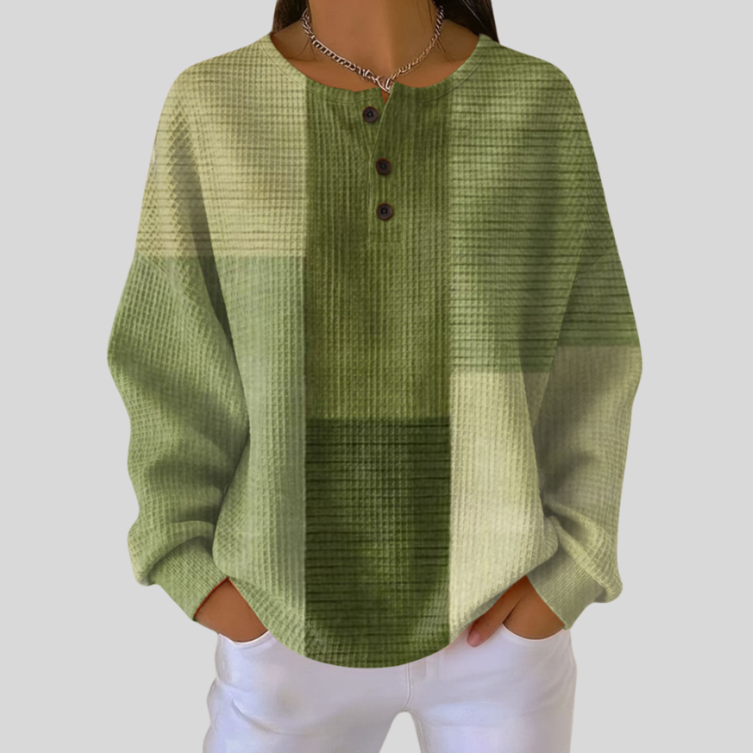 Odile | Pull Col Henley Décontracté