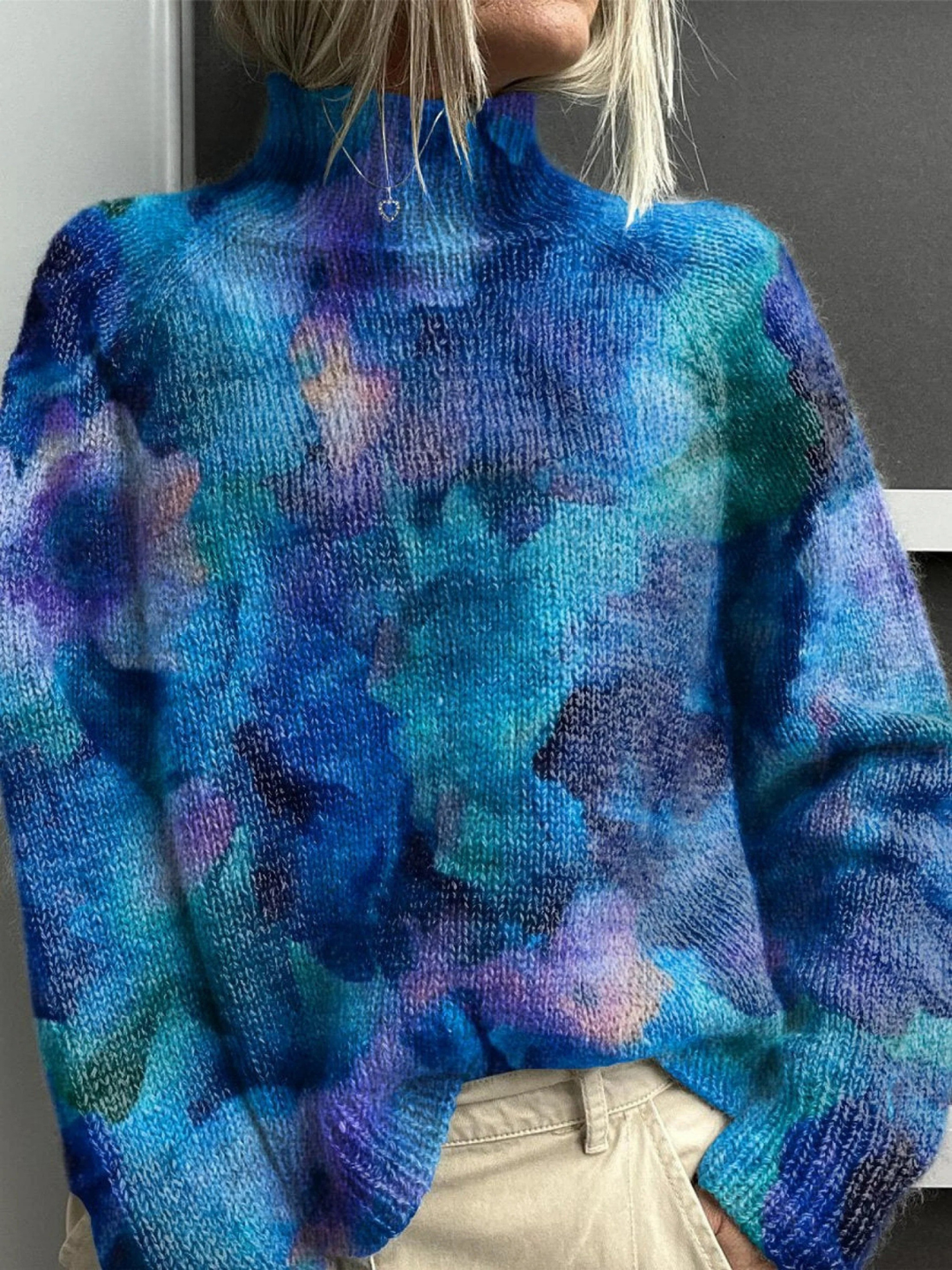 Yvonne | Pull artistique à col roulé