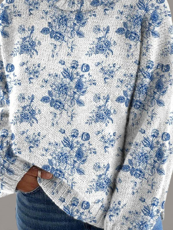Milka | Sous-pull floral artistique
