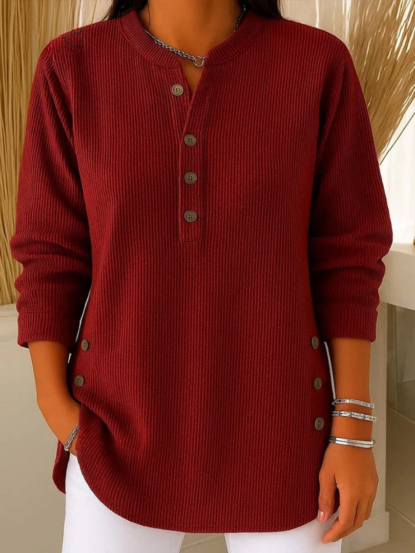 Henriette | Tunique Henley Boutonnée