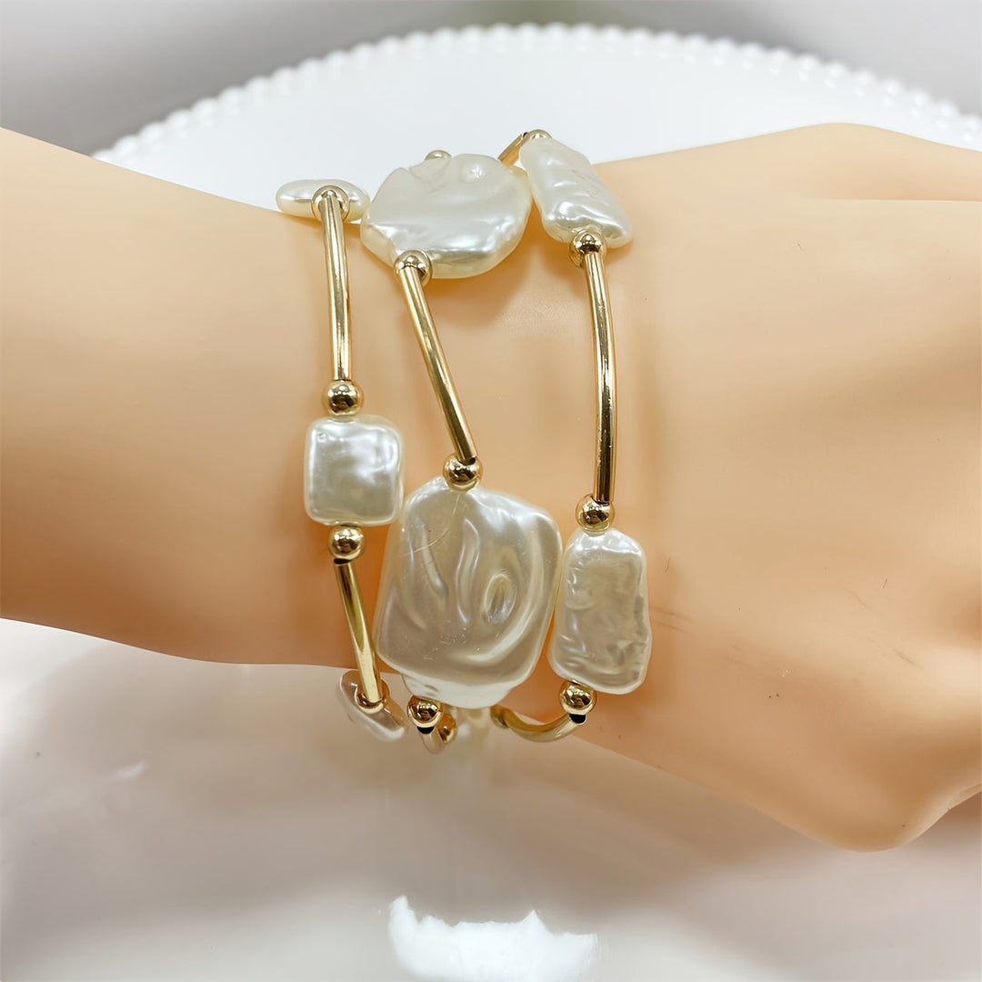 Premium Baroque Pearl Bracelet Set of 3