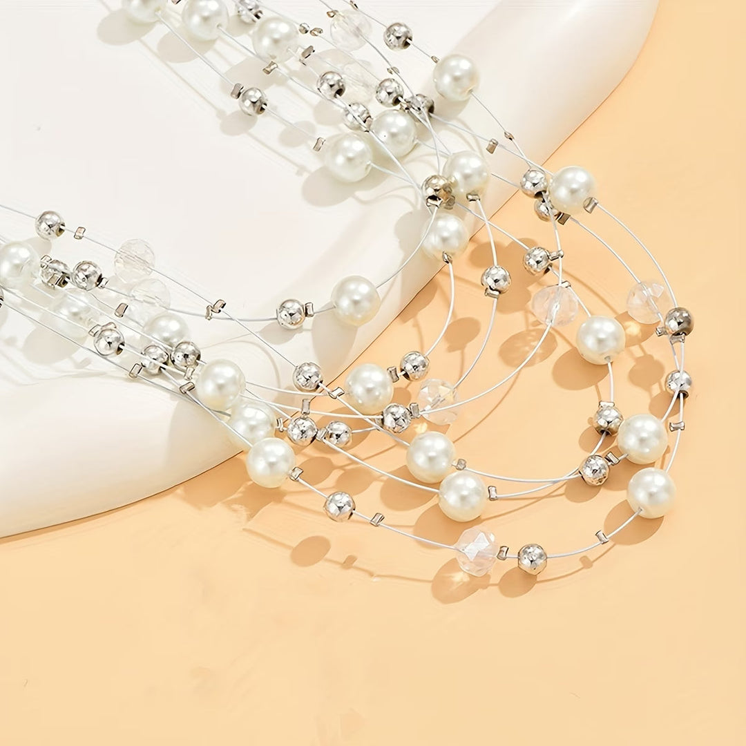 Boho Multi-Layered Pearl Set