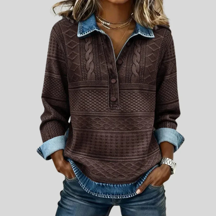 Azalea | Vintage Collared Cable Knit Jumper