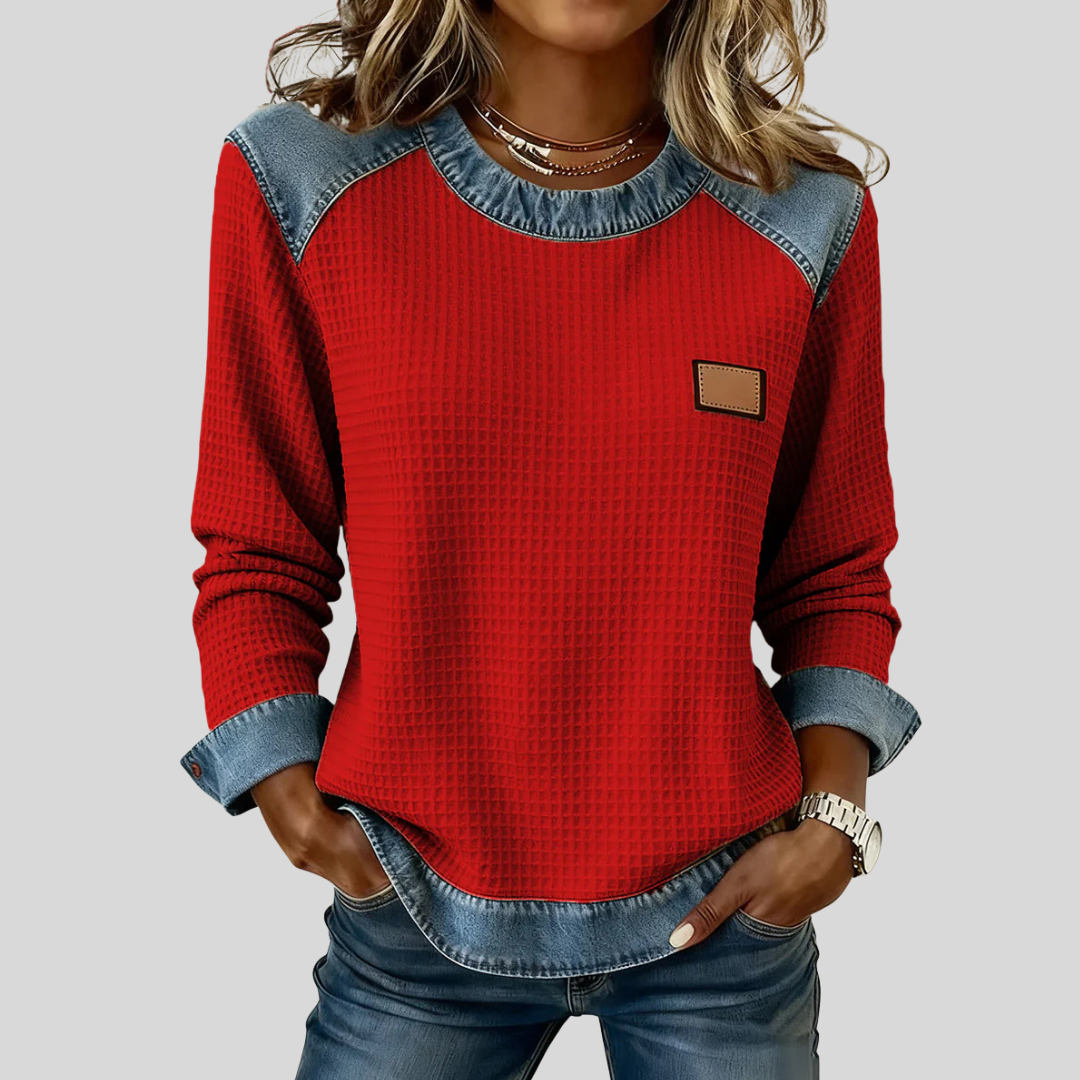 Roxane | Sweat Patchwork Gaufré