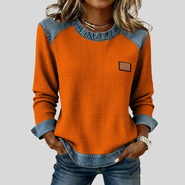 Roxane | Sweat Patchwork Gaufré