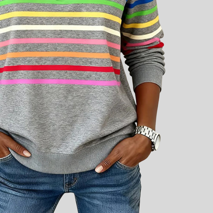 Fantine | Sweat Rayé Quart-Zip