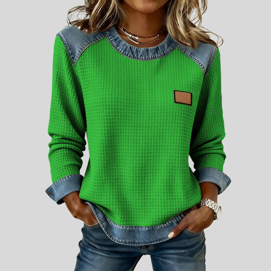 Roxane | Sweat Patchwork Gaufré