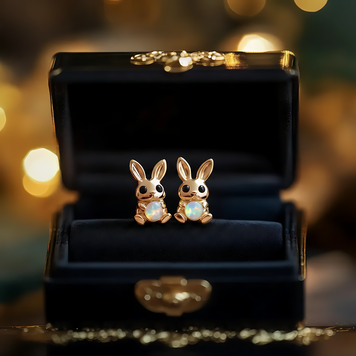 Bunny Opal Stud Earrings