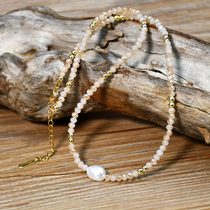 Minimal Beach Pearl Necklace