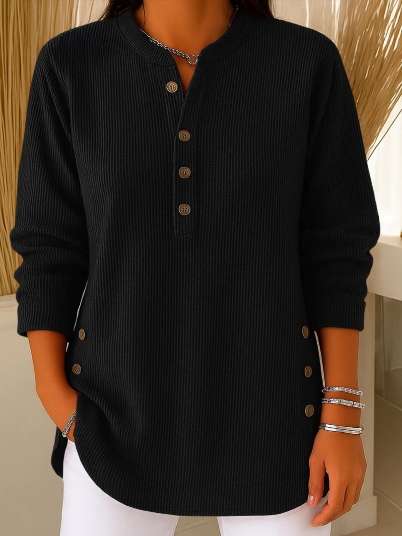 Henriette | Tunique Henley Boutonnée