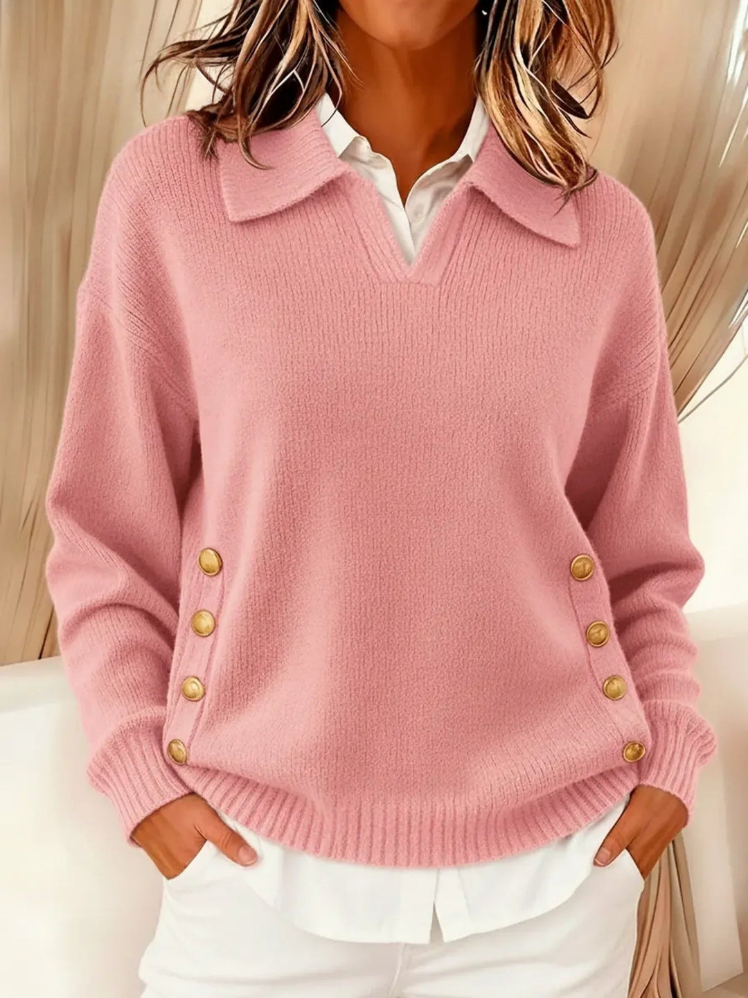 Thérèse | Pull Col Polo Boutonné