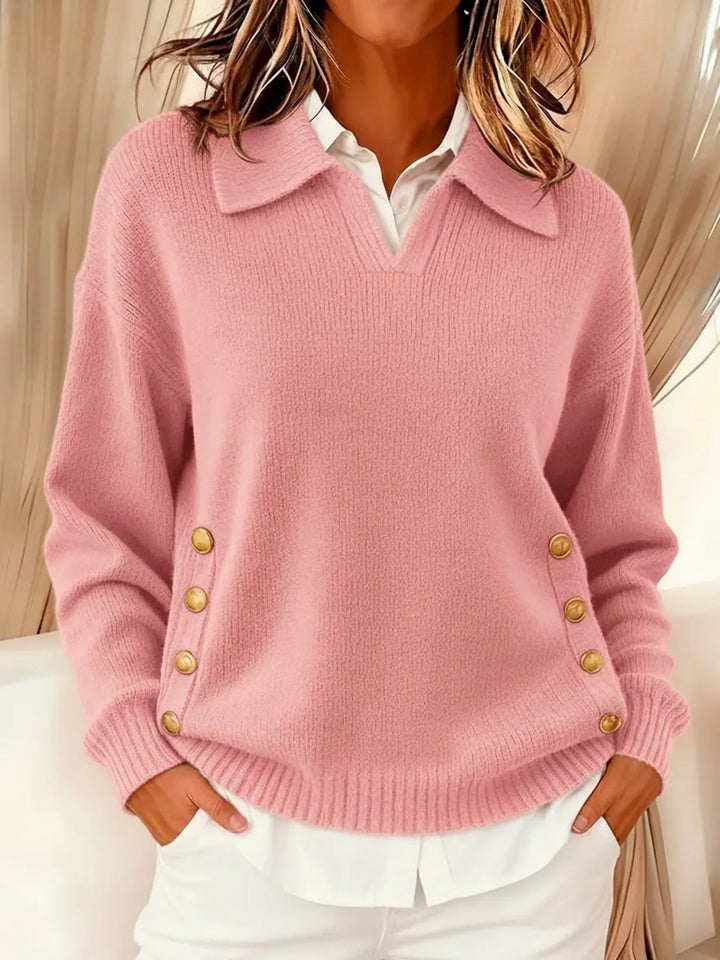 Thérèse | Pull Col Polo Boutonné