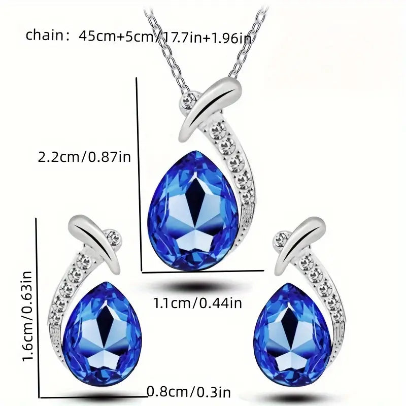 Classic Mermaid Elegance Jewelry Set | White Gold