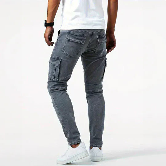 Brent men's slim cargo jeans, product detail