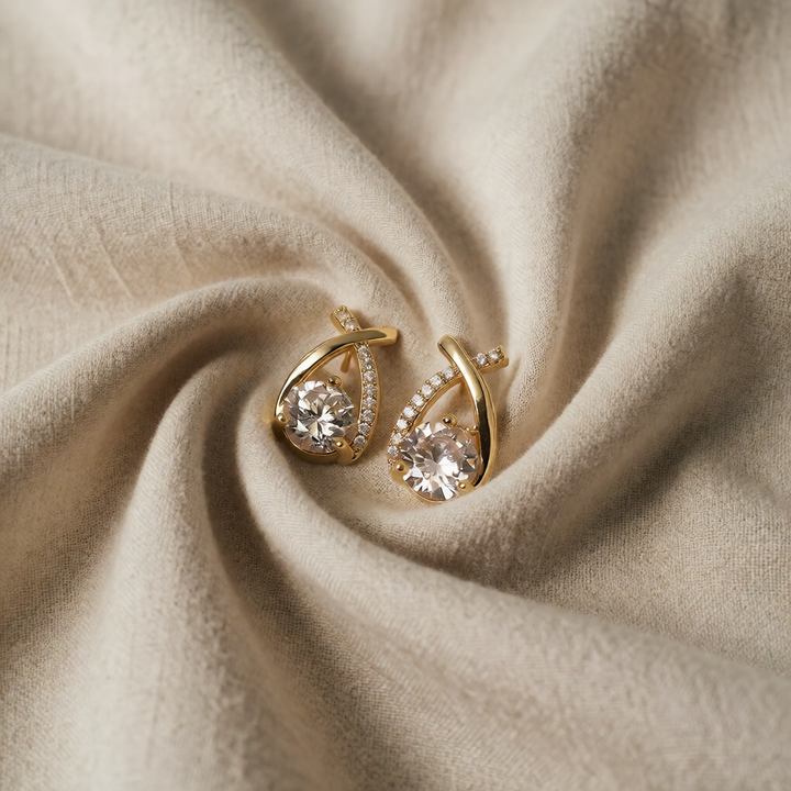 Elegant Twisted Teardrop Earrings