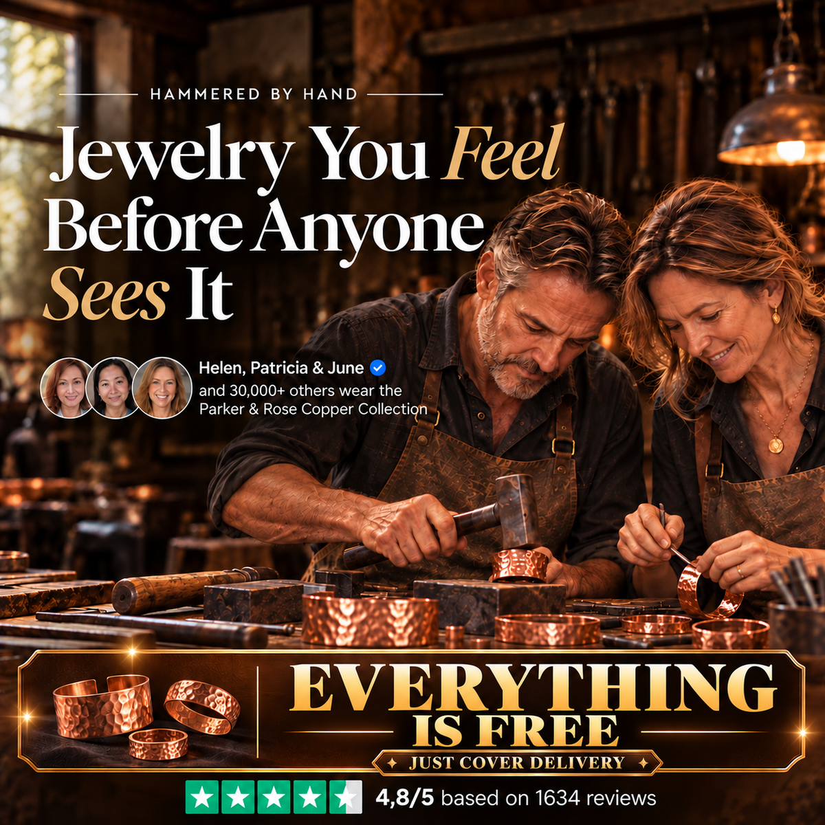 Parker and Rose Copper jewellery