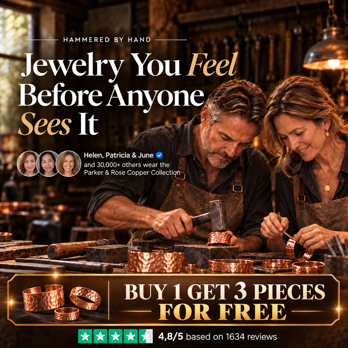 Parker and Rose Copper jewellery
