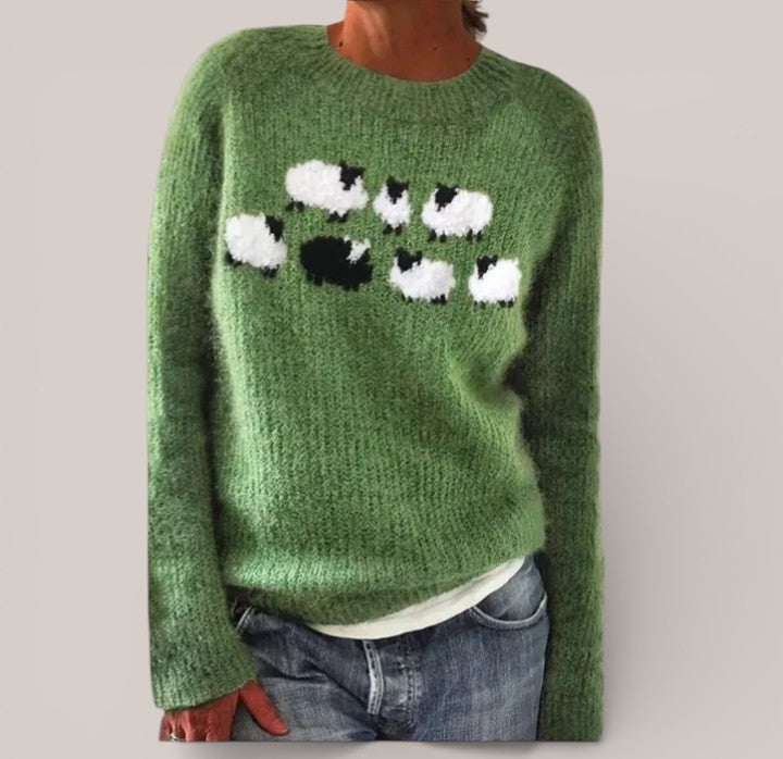 Nadine | Pull rétro en maille douce