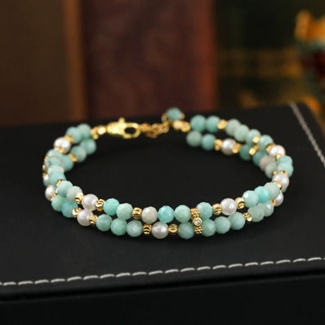 Premium Bohemian Pearl Turquoise Bracelet Set