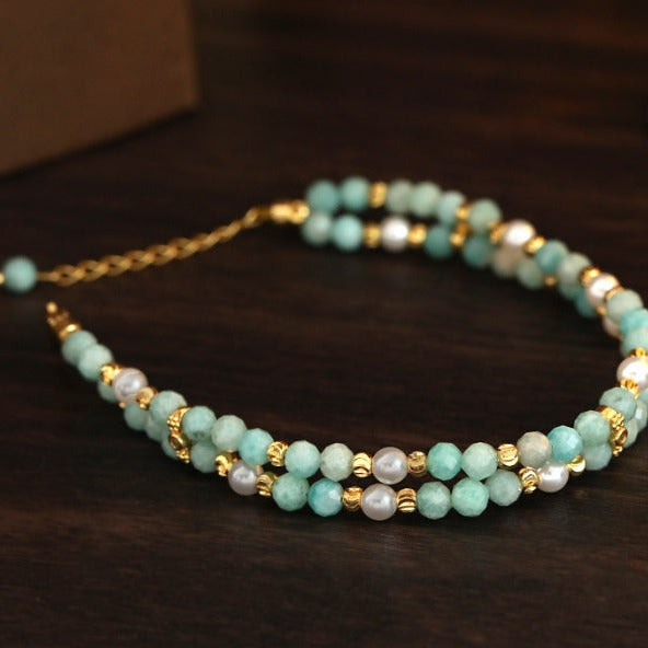 Premium Bohemian Pearl Turquoise Bracelet Set