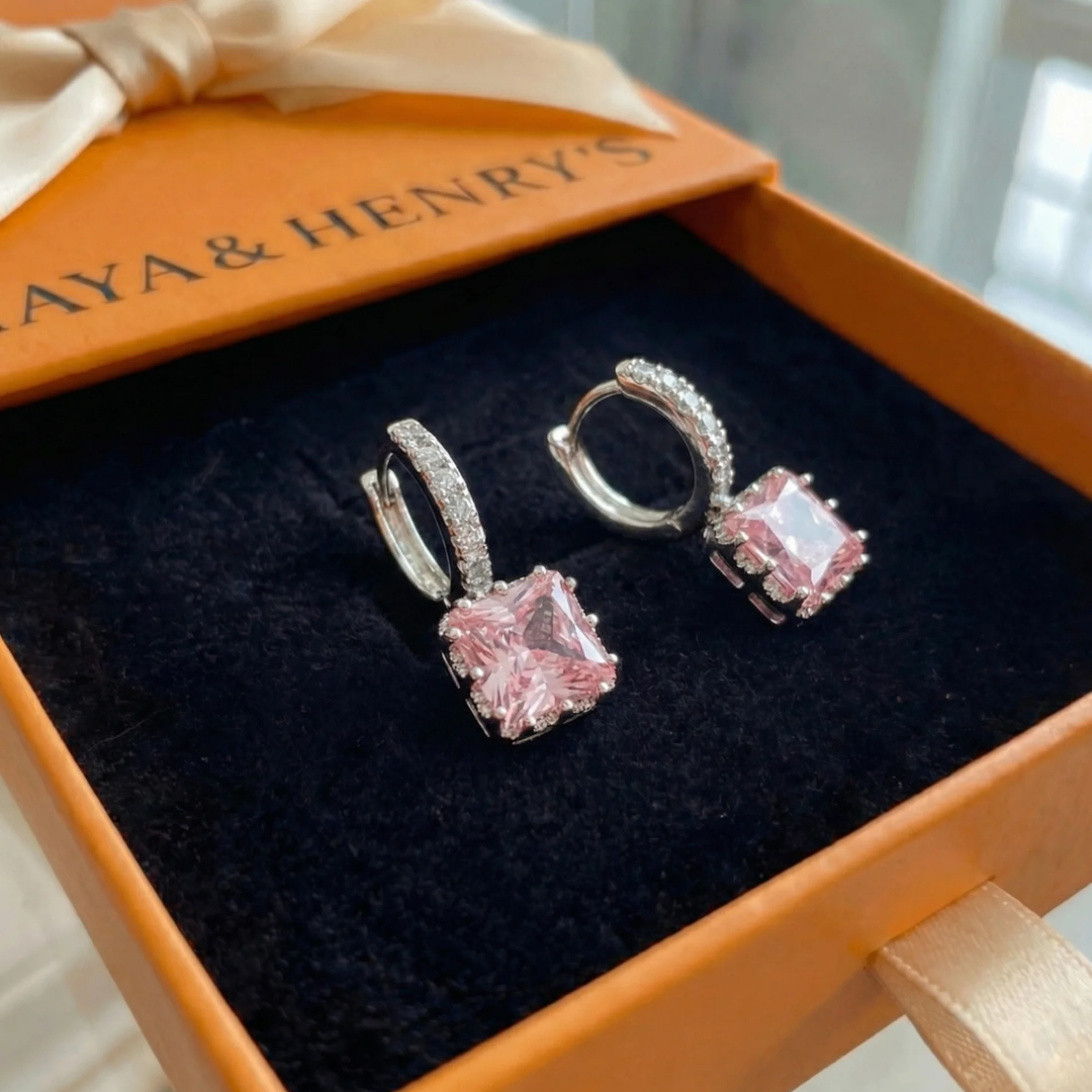 Pink Radiance Huggie Earrings