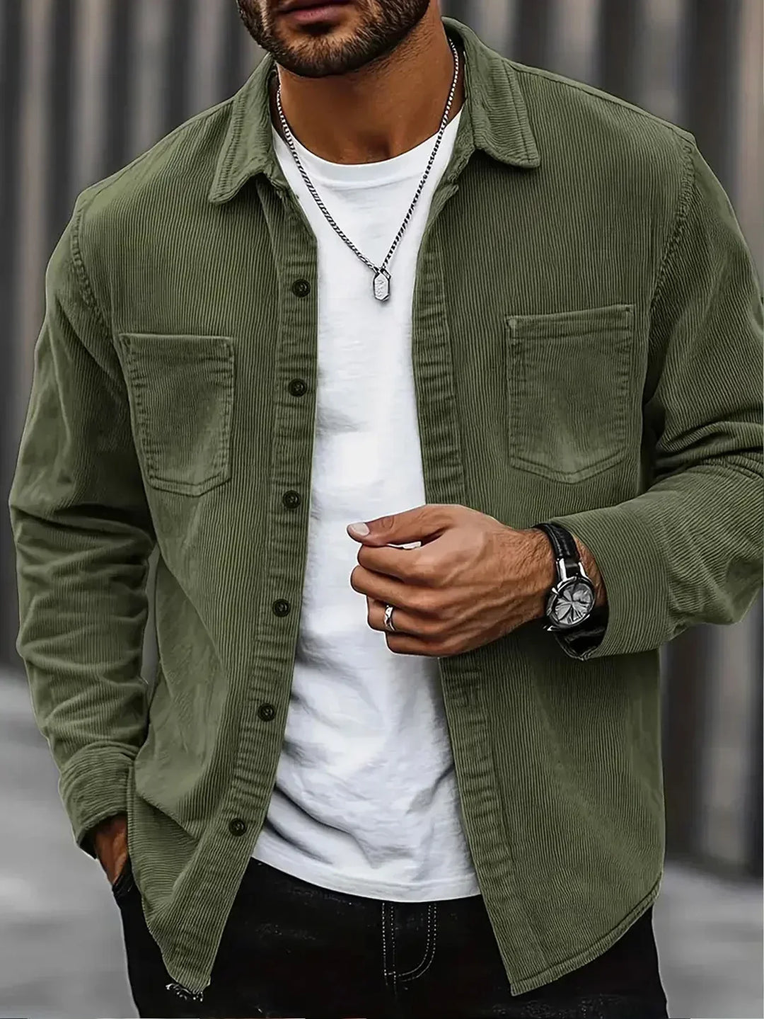 Lukas | Warm Corduroy Shirt for Men