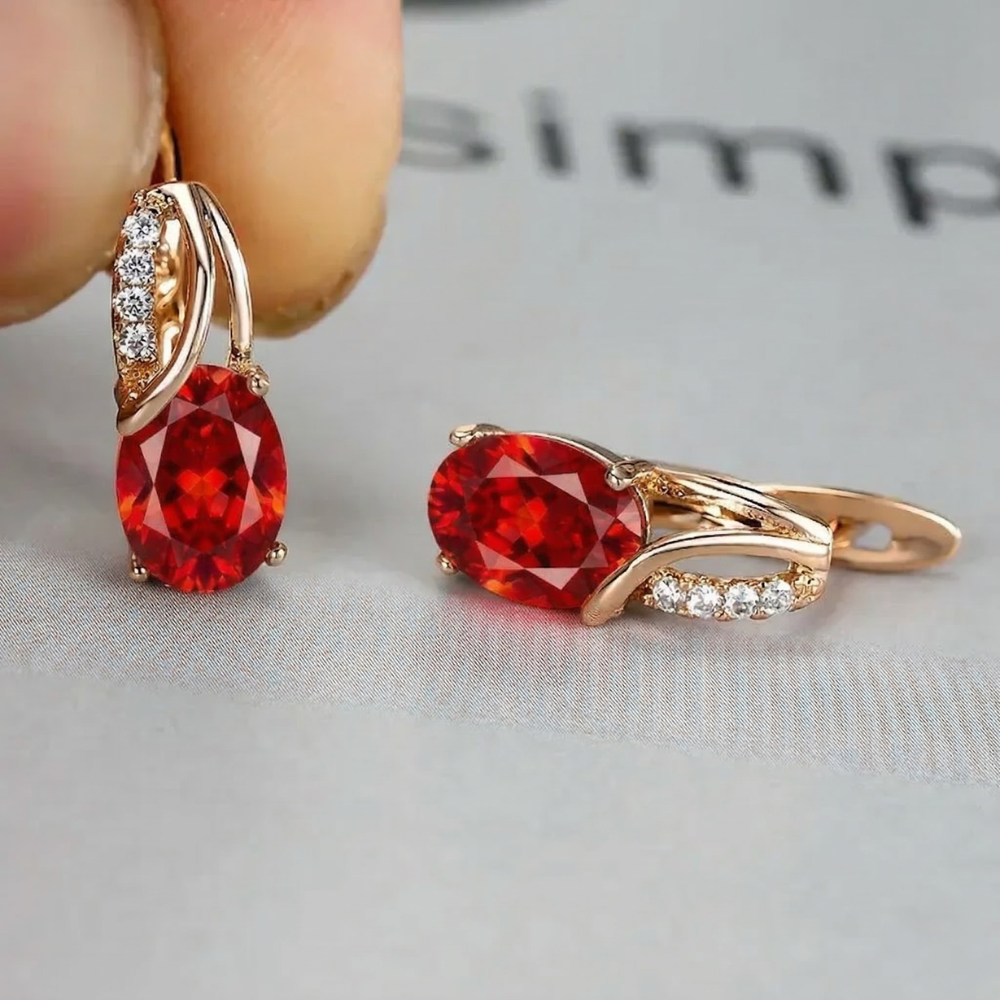 Veressa Ruberine Earrings | Gold