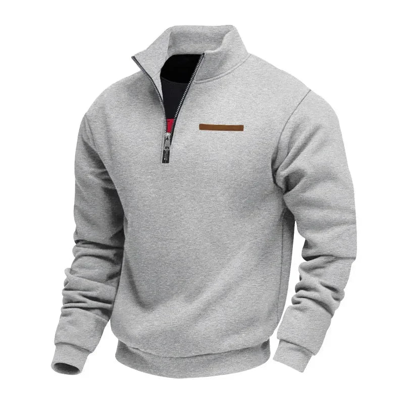 Jack quarter-zip fleece sweatshirt in grey