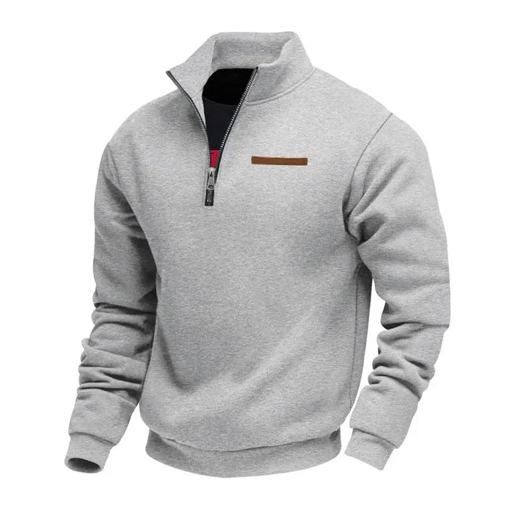 Jack quarter-zip fleece sweatshirt in grey