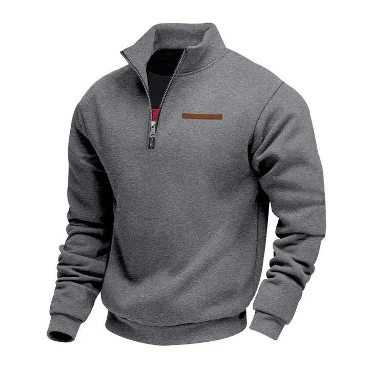 Jack quarter-zip fleece sweatshirt in charcoal