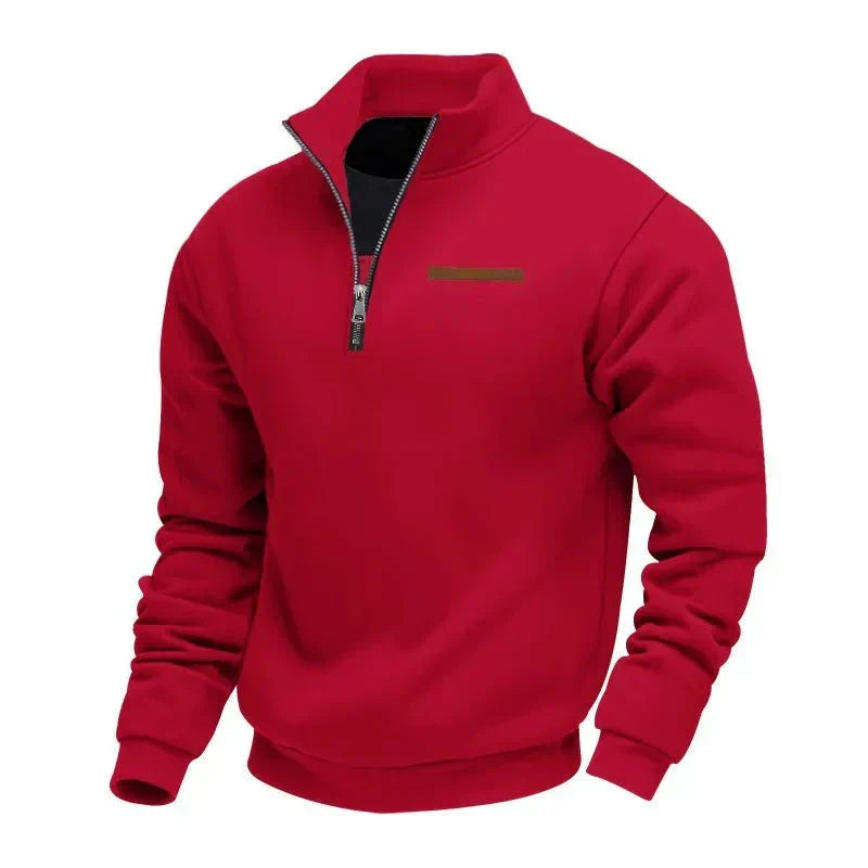 Jack quarter-zip fleece sweatshirt in red