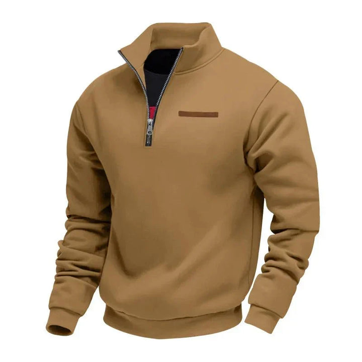 Jack quarter-zip fleece sweatshirt in brown