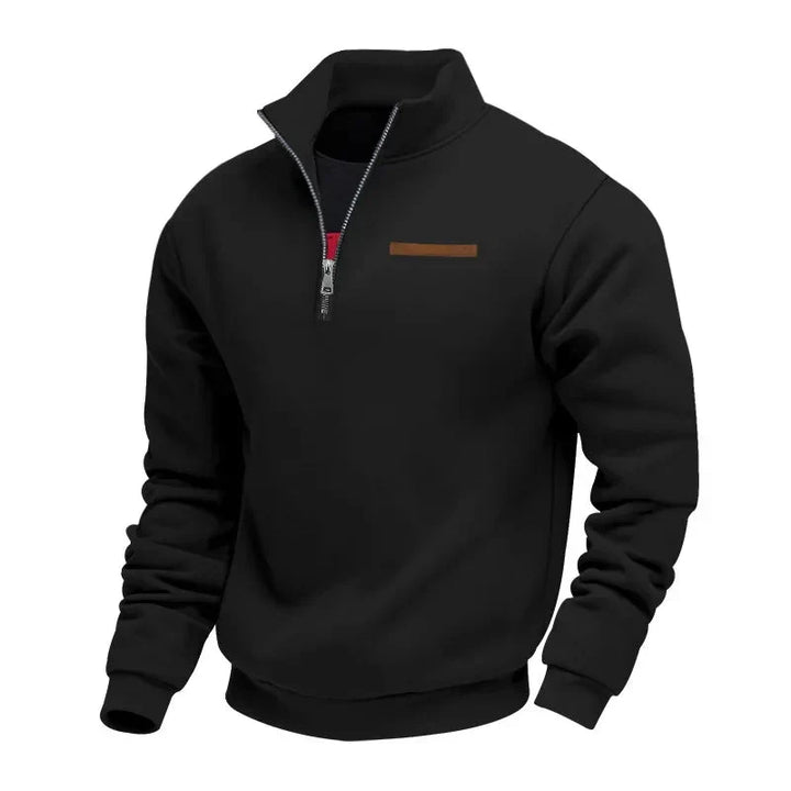 Jack quarter-zip fleece sweatshirt in black