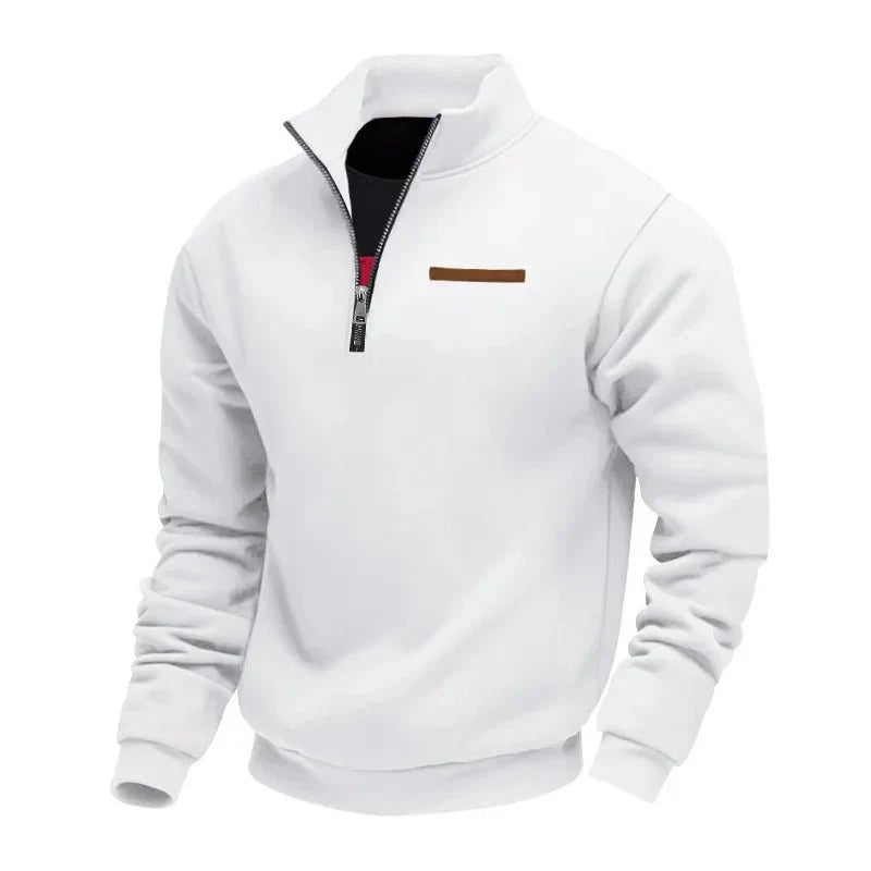 Jack quarter-zip fleece sweatshirt in white