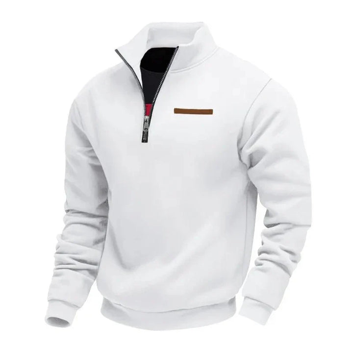 Jack quarter-zip fleece sweatshirt in white