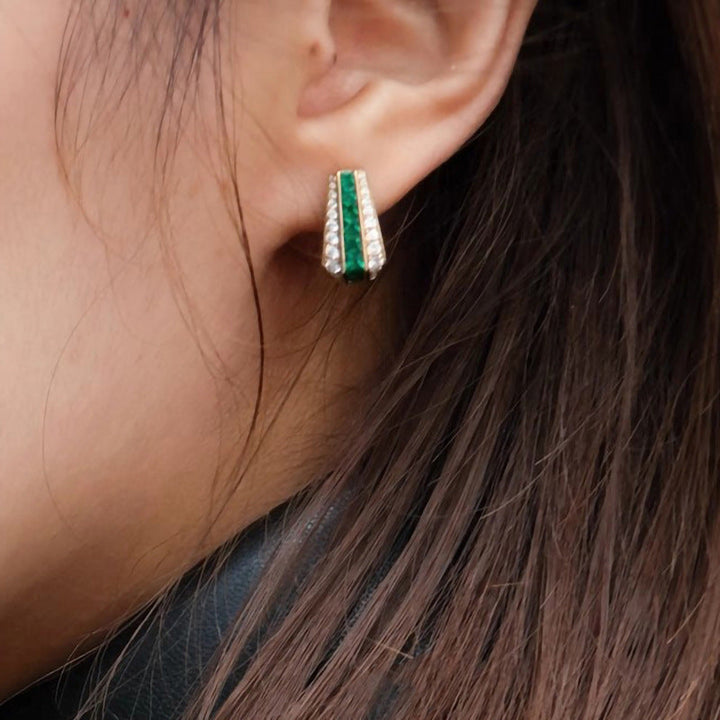Emerald Sienna Earrings | Gold
