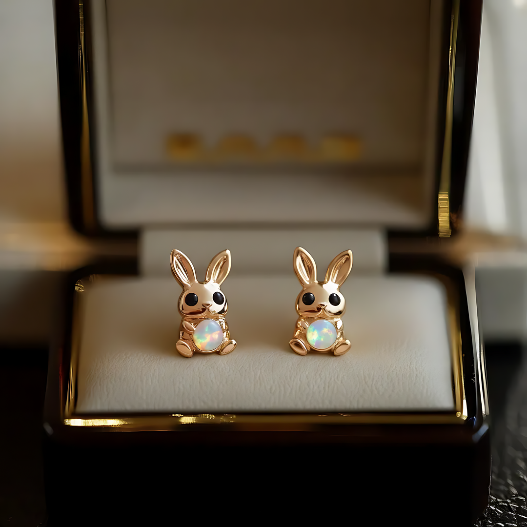 Bunny Opal Stud Earrings