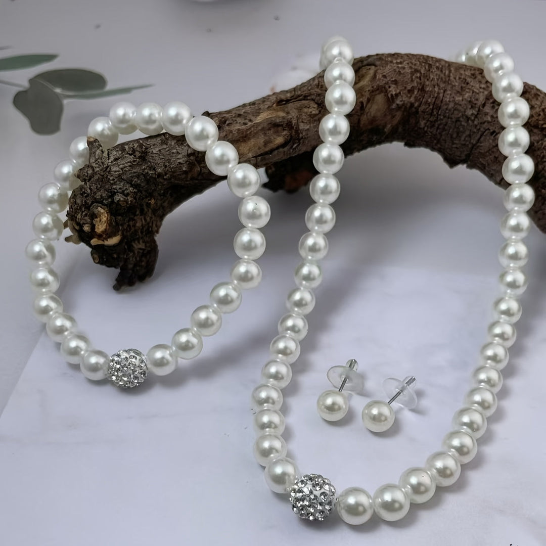 Luminous Pearl Crystal Jewelry Set