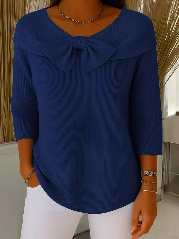 Célestine | Pull Noœud Col Rond
