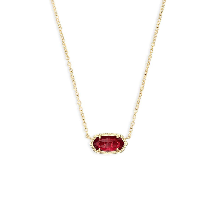 Classic Oval Ruby Necklace | Gold