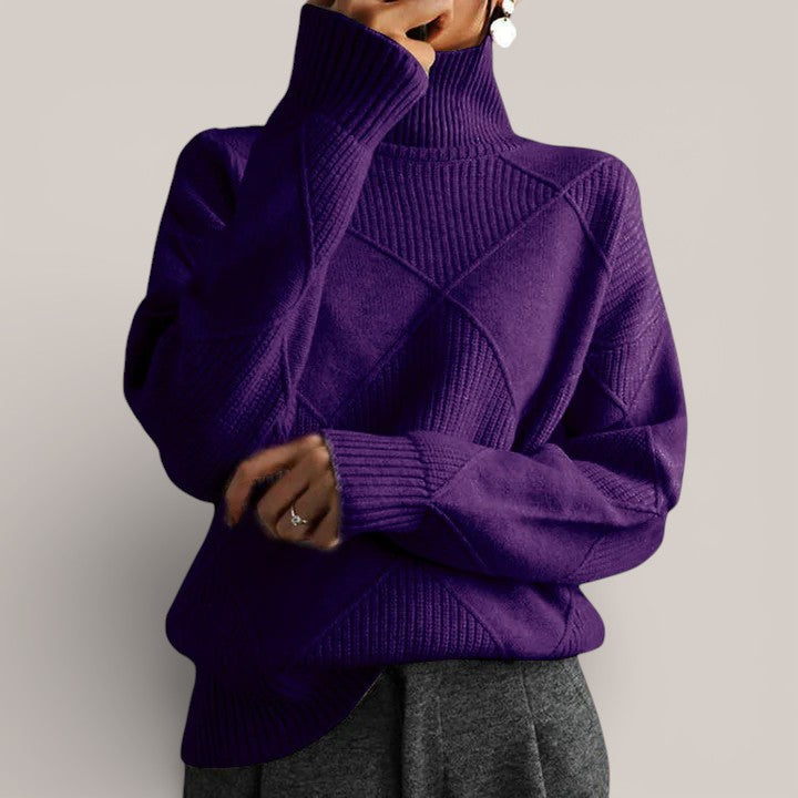 Léa | Pull géométrique raffiné