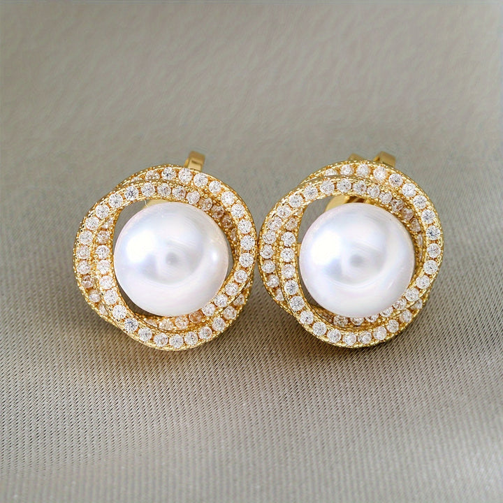 Classic Pearl Halo Clip Earrings