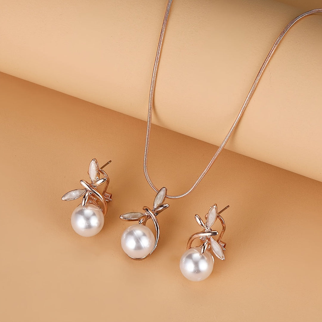 Charming Dragonfly Pearl Jewelry Set