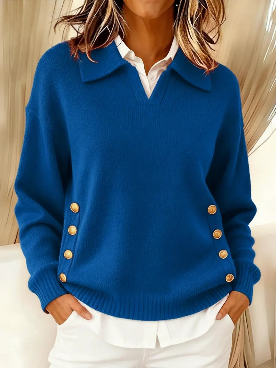 Thérèse | Pull Col Polo Boutonné