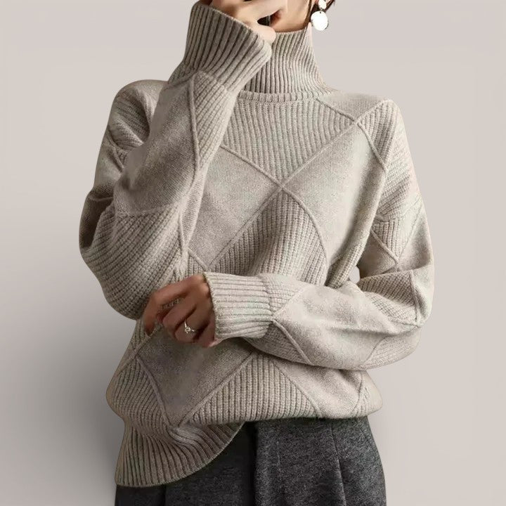 Léa | Pull géométrique raffiné